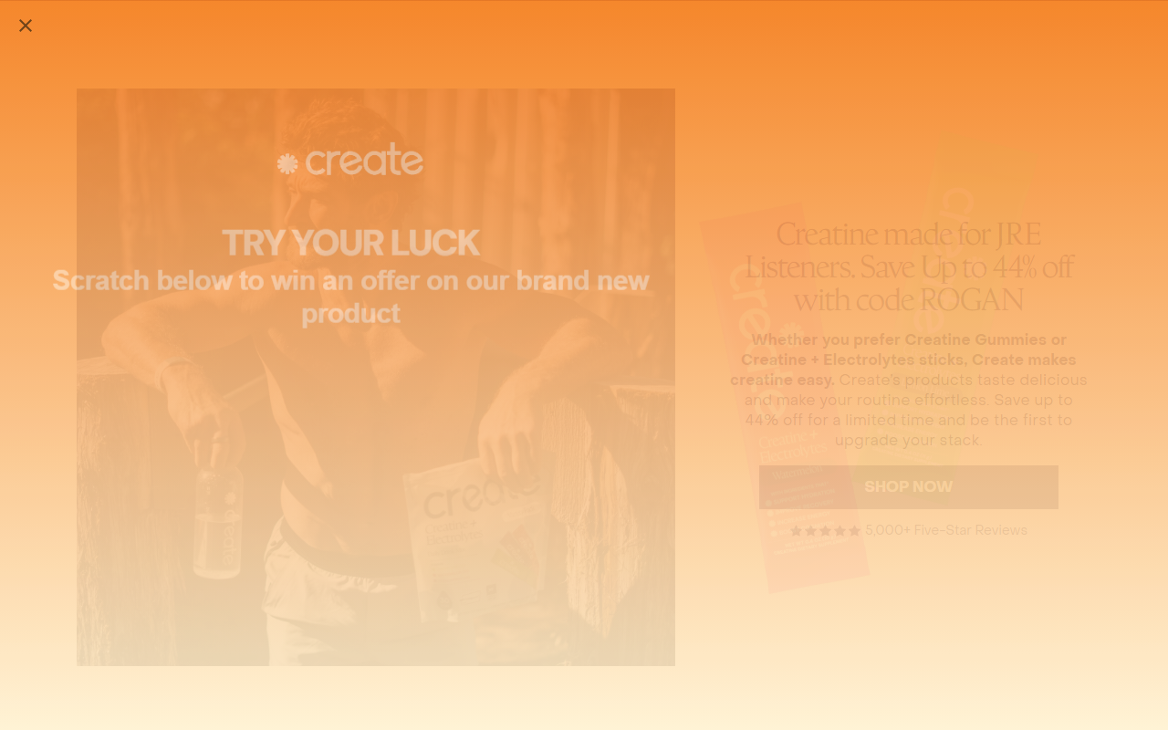Create sponsor landing page advertised on The Joe Rogan Experience