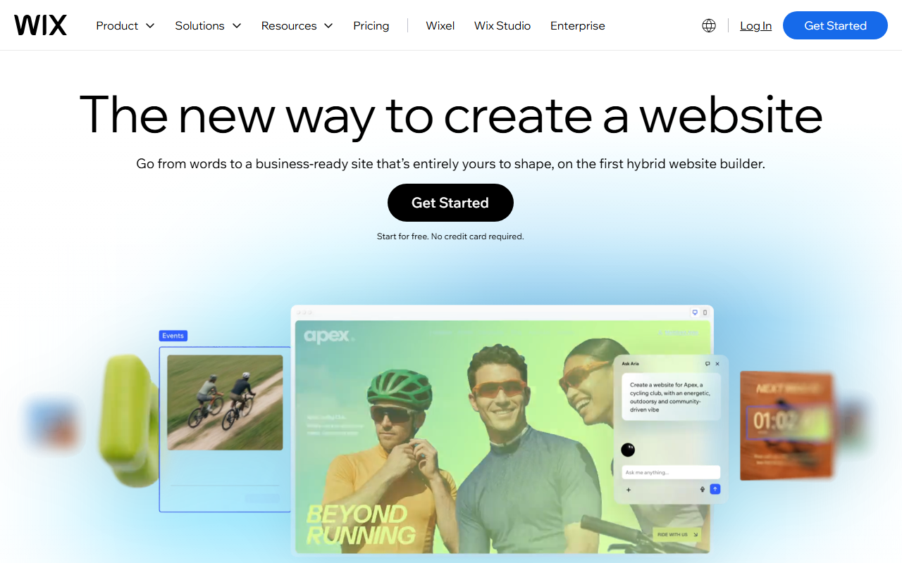 Wix Harmony sponsor landing page advertised on TechStuff