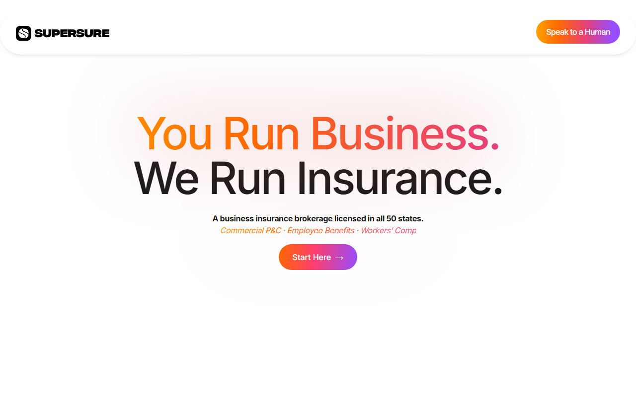 Supersure sponsor landing page advertised on The Dan Bongino Show