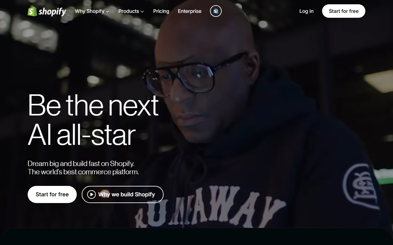Shopify sponsor landing page advertised on Something Was Wrong