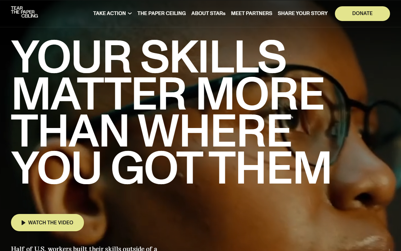 Opportunity at Work and the Ad Council sponsor landing page advertised on The Last Word with Lawrence O’Donnell