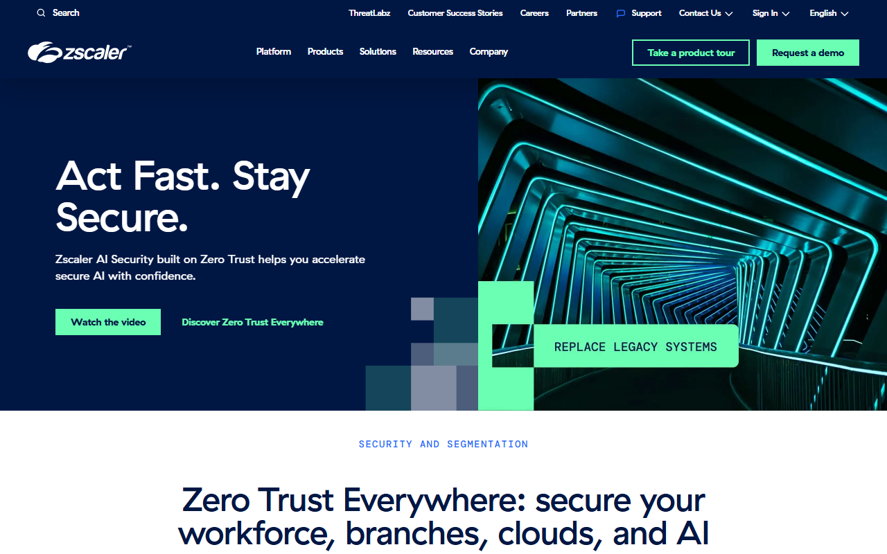 Zscaler sponsor landing page advertised on This Week in Google (Audio)