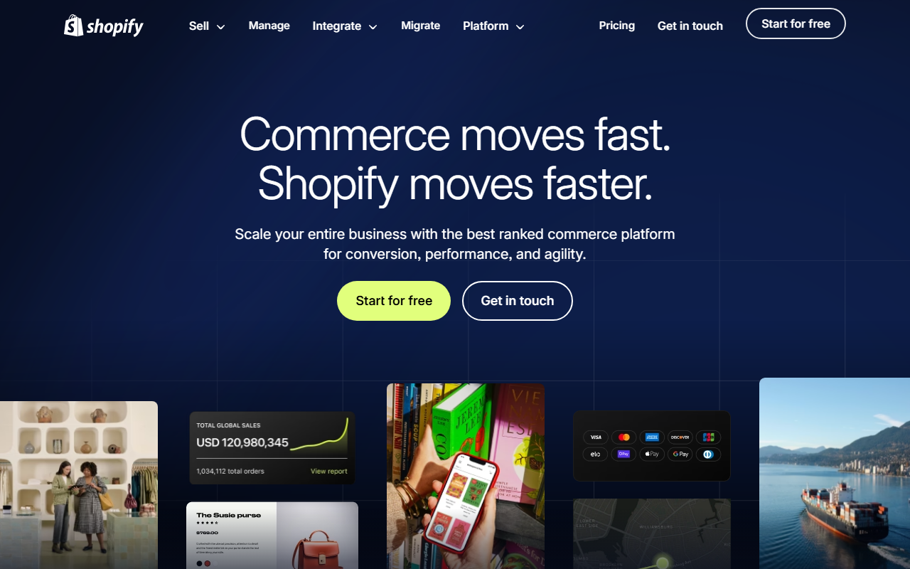 Shopify sponsor landing page advertised on The Commentary Magazine Podcast