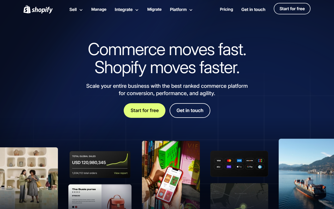 Shopify sponsor landing page advertised on The Commentary Magazine Podcast