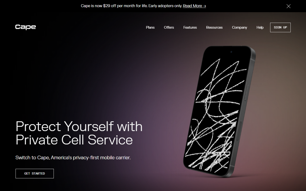 Cape sponsor landing page advertised on What Bitcoin Did