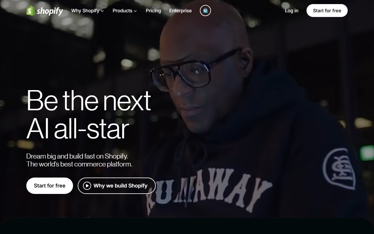 Shopify sponsor landing page advertised on The Ramsey Show