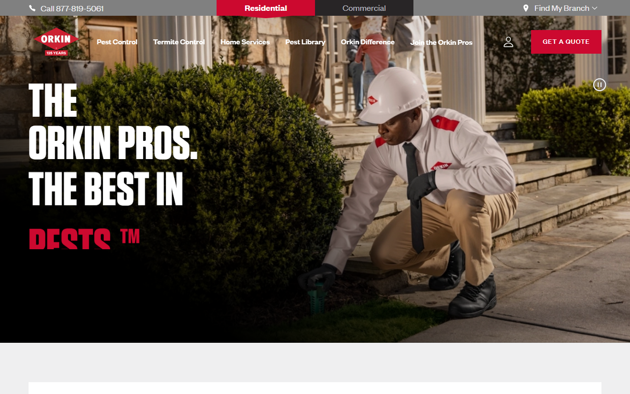 Orkin sponsor landing page advertised on Office Ladies
