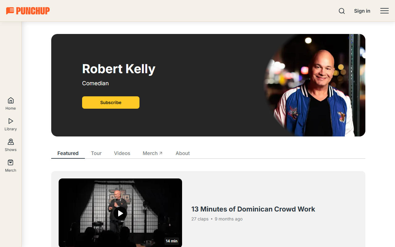 Robert Kelly sponsor landing page advertised on The Bonfire with Big Jay Oakerson and Robert Kelly