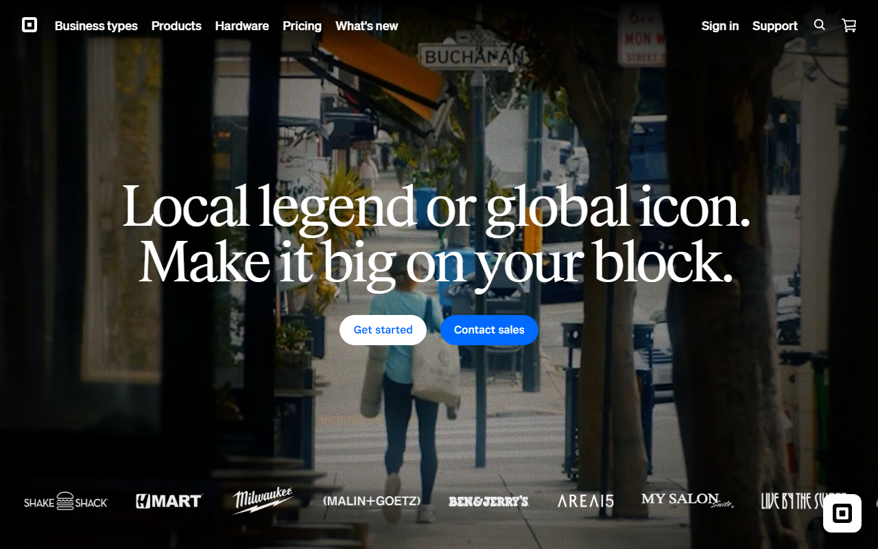 Square sponsor landing page advertised on The Nateland Podcast
