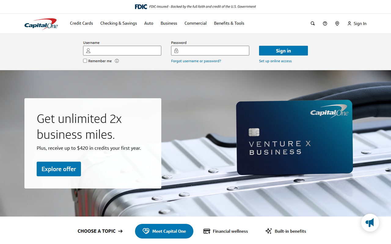 Capital One sponsor landing page advertised on The Nateland Podcast