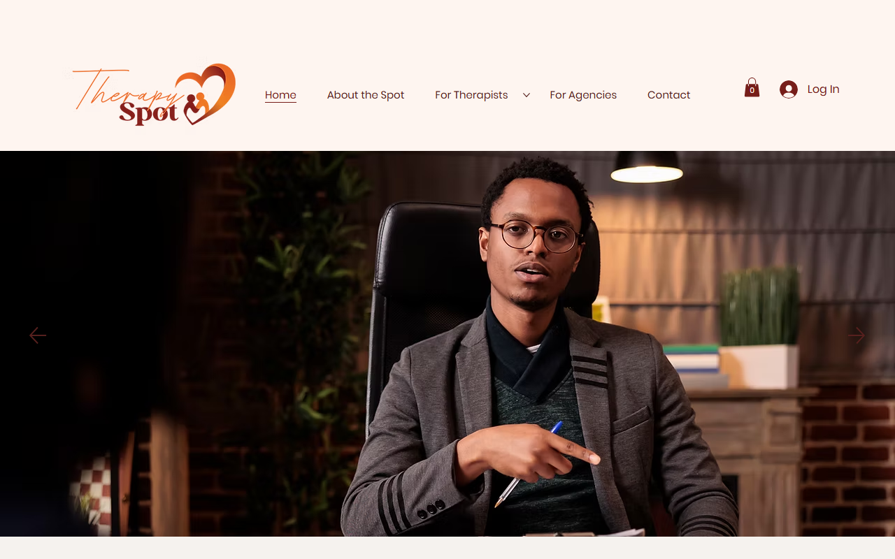 Therapy Spot and Key Counseling sponsor landing page advertised on Sistas Who Kill: A True Crime Podcast
