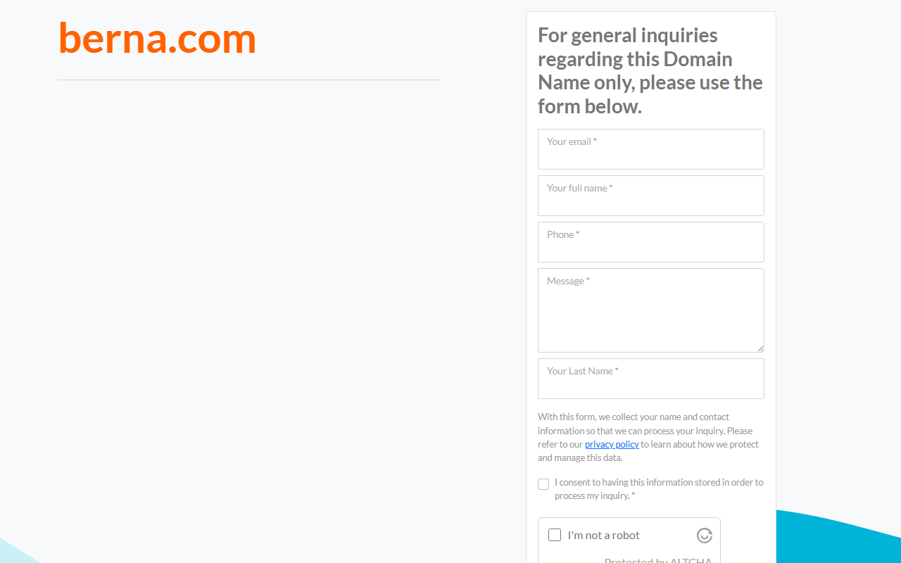 Berna sponsor landing page advertised on The Glenn Beck Program