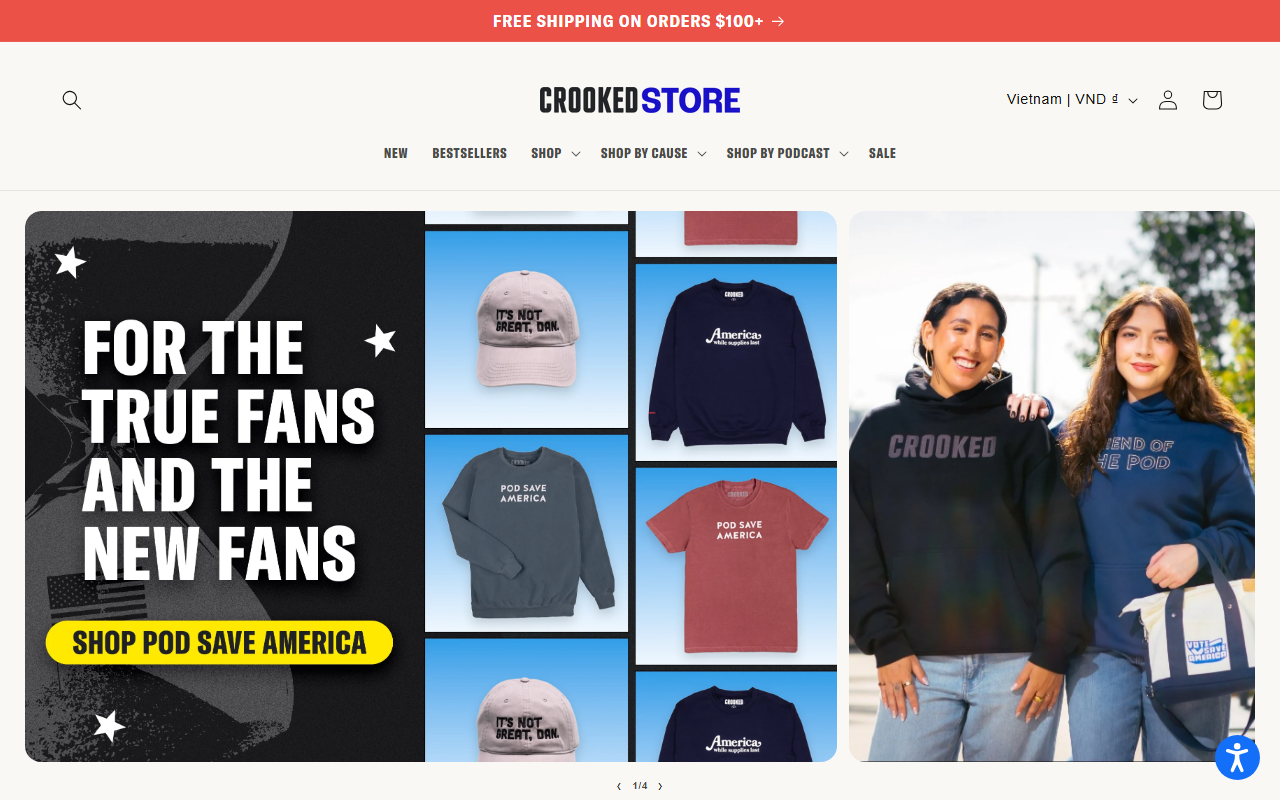 Crooked Media sponsor landing page advertised on What A Day