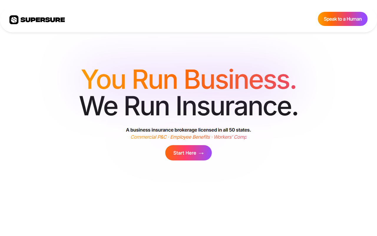 Supersure sponsor landing page advertised on The Dan Bongino Show