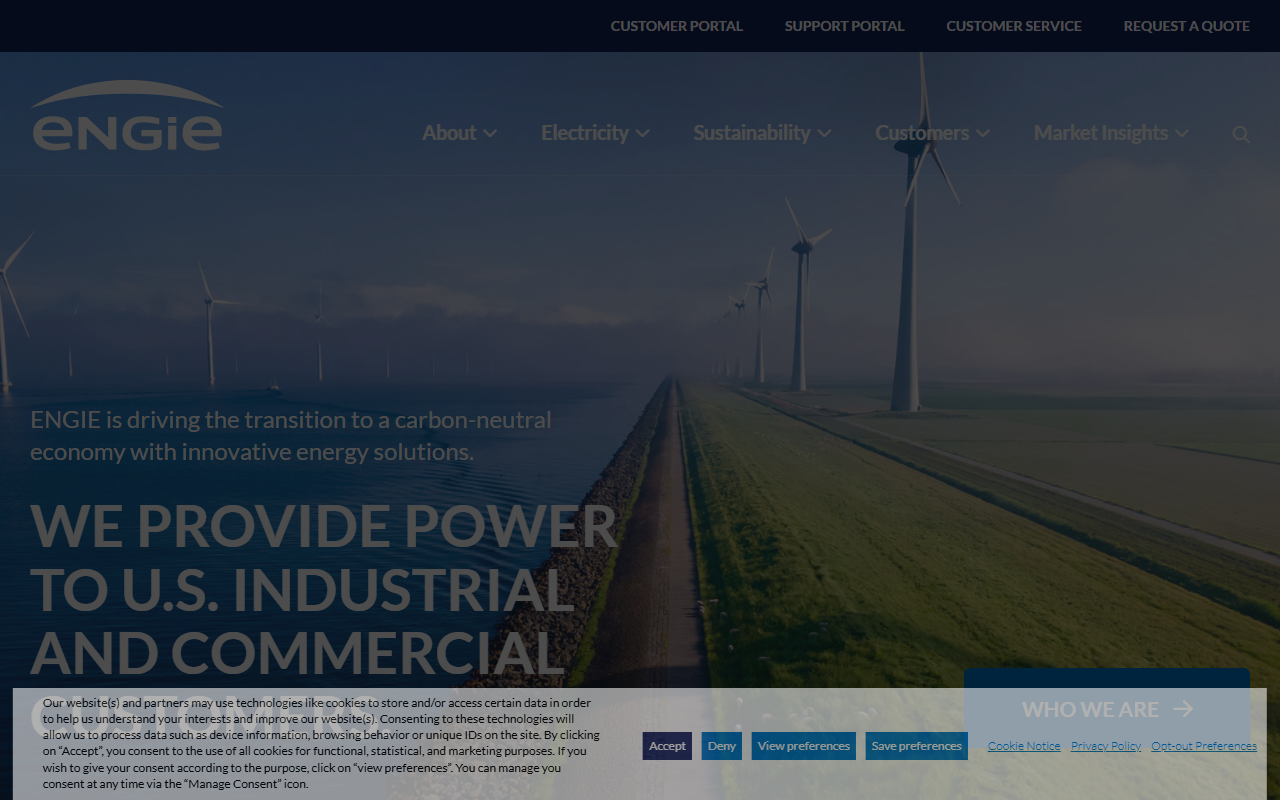 Engie sponsor landing page advertised on Catalyst with Shayle Kann