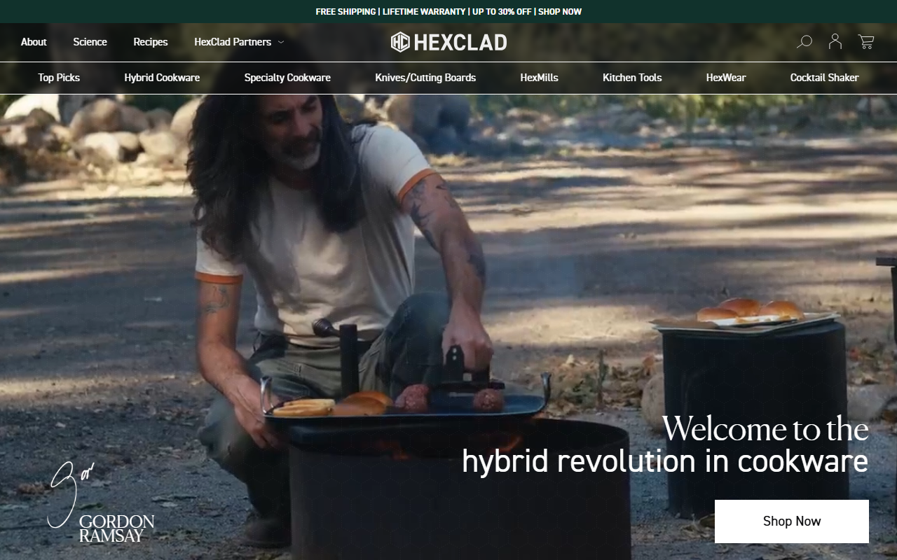 HexClad sponsor landing page advertised on Shawn Ryan Show