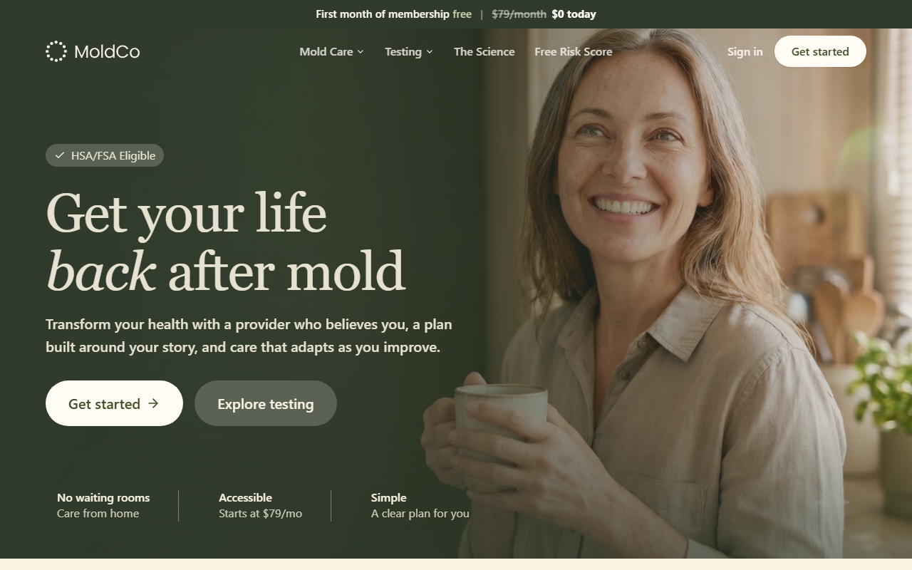 MoldCo sponsor landing page advertised on Extend Podcast with Darshan Shah, MD