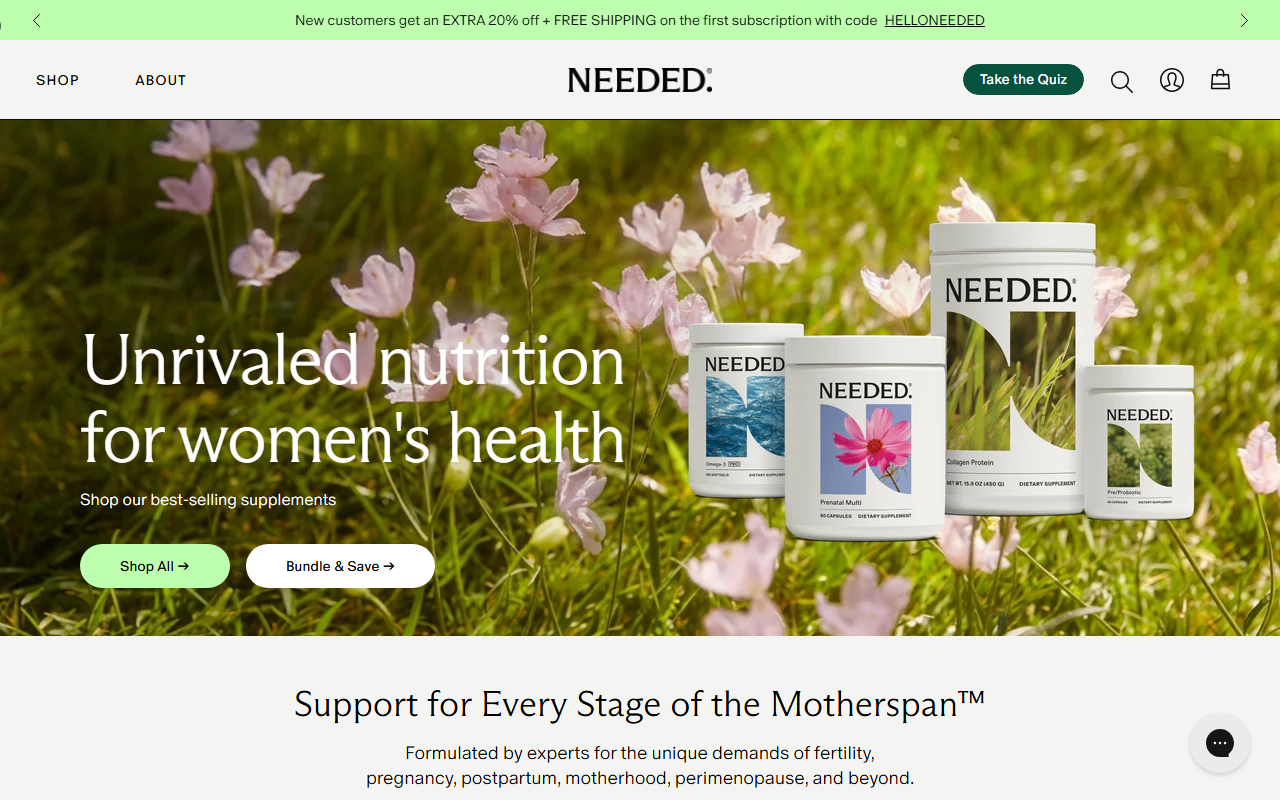 Needed sponsor landing page advertised on The Blonde Files Podcast