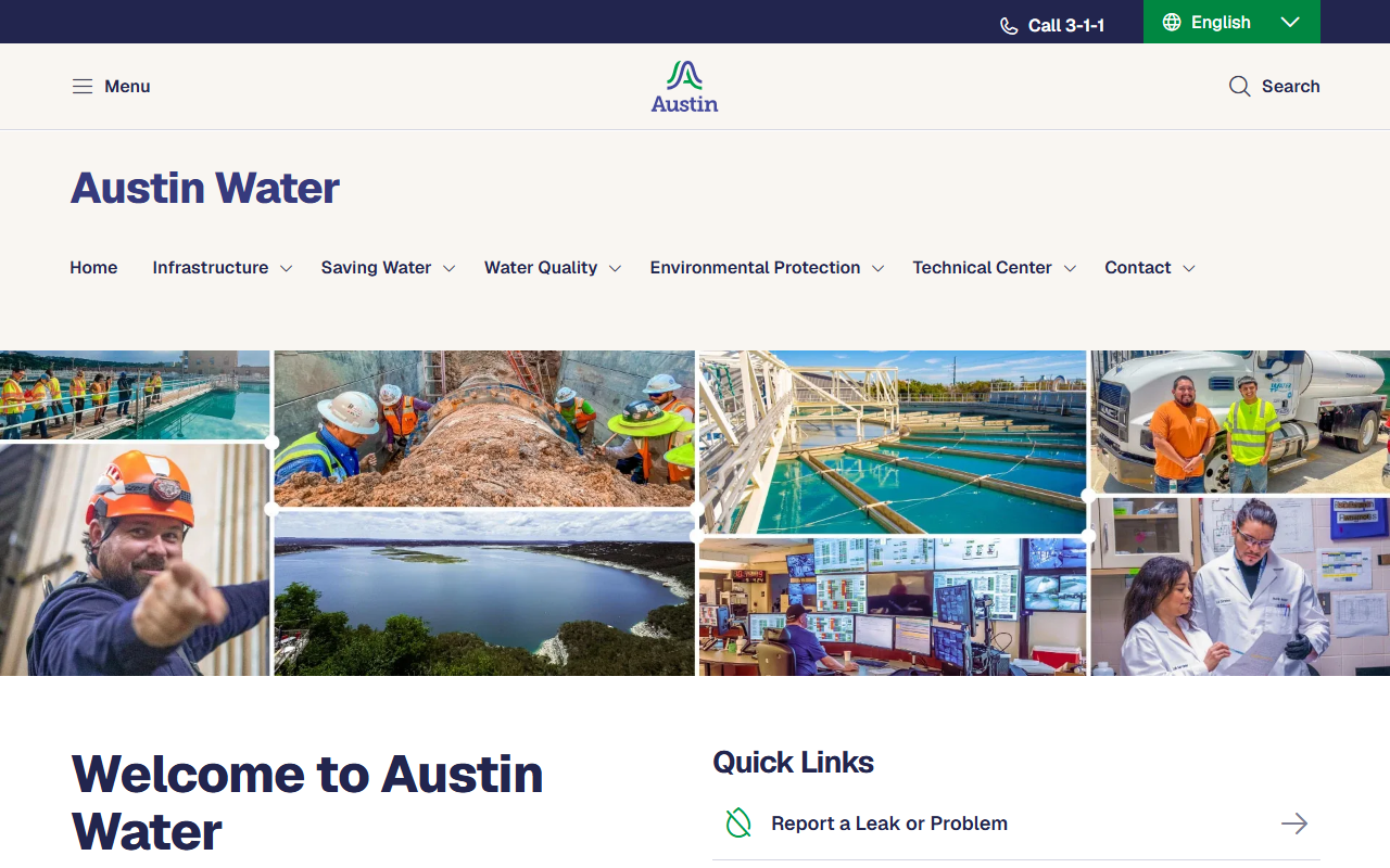 Austin Water sponsor landing page advertised on After the Flood
