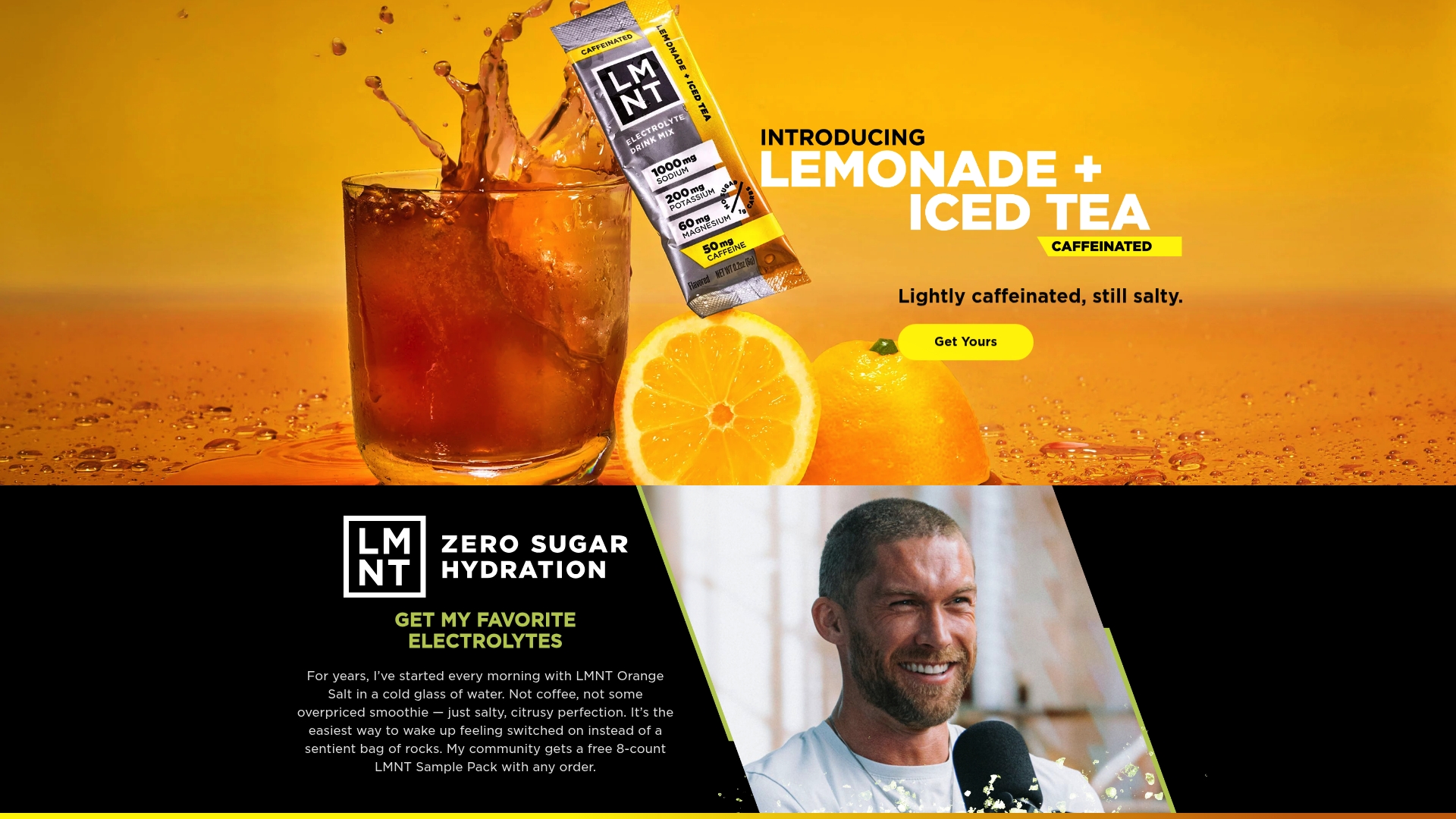 Element sponsor landing page advertised on Modern Wisdom