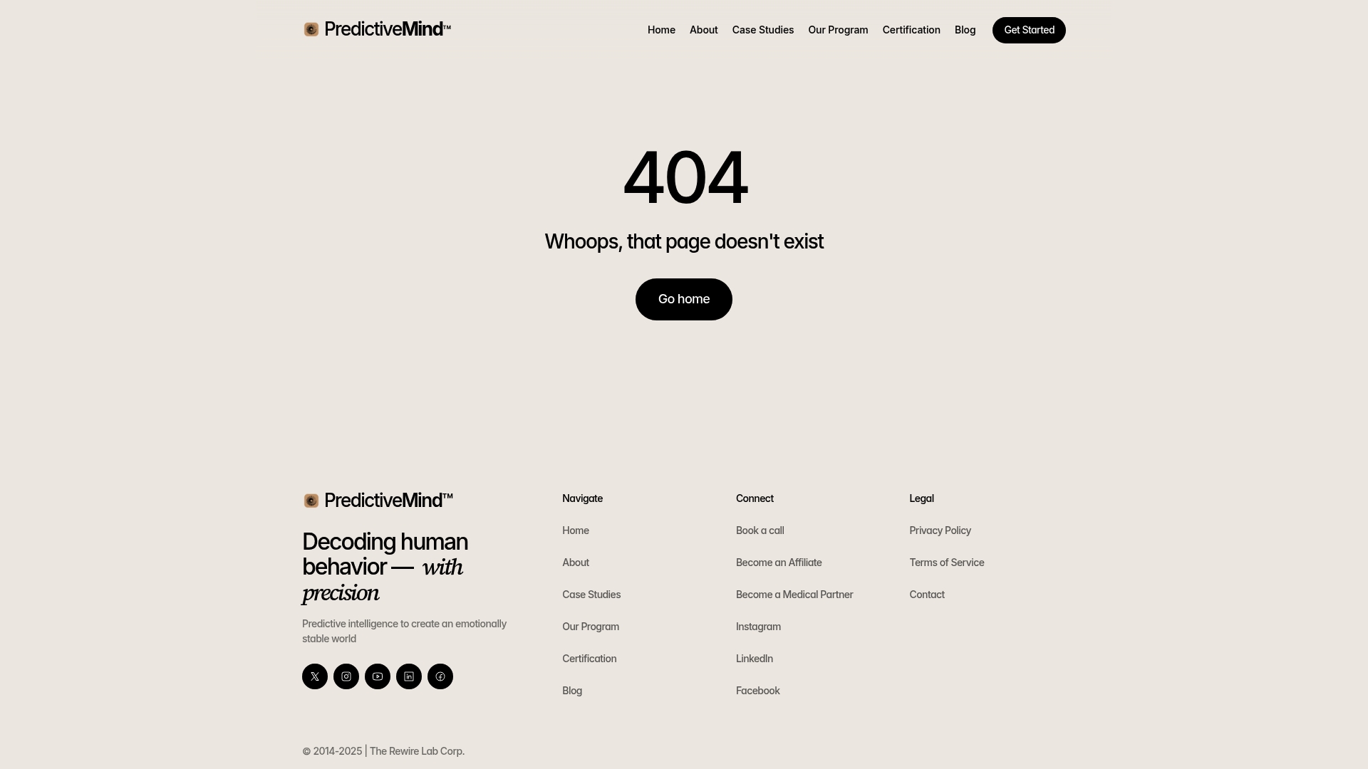 Predictive Mind sponsor landing page advertised on The Human Upgrade with Dave Asprey