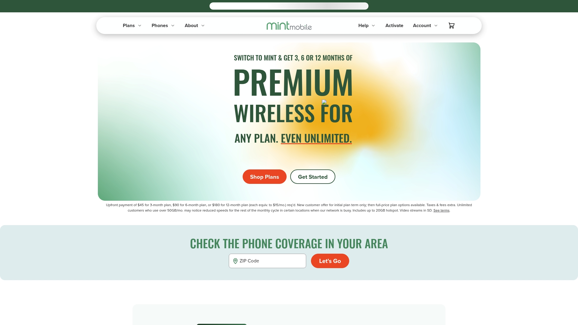 Mint Mobile sponsor landing page advertised on The Bulwark Podcast