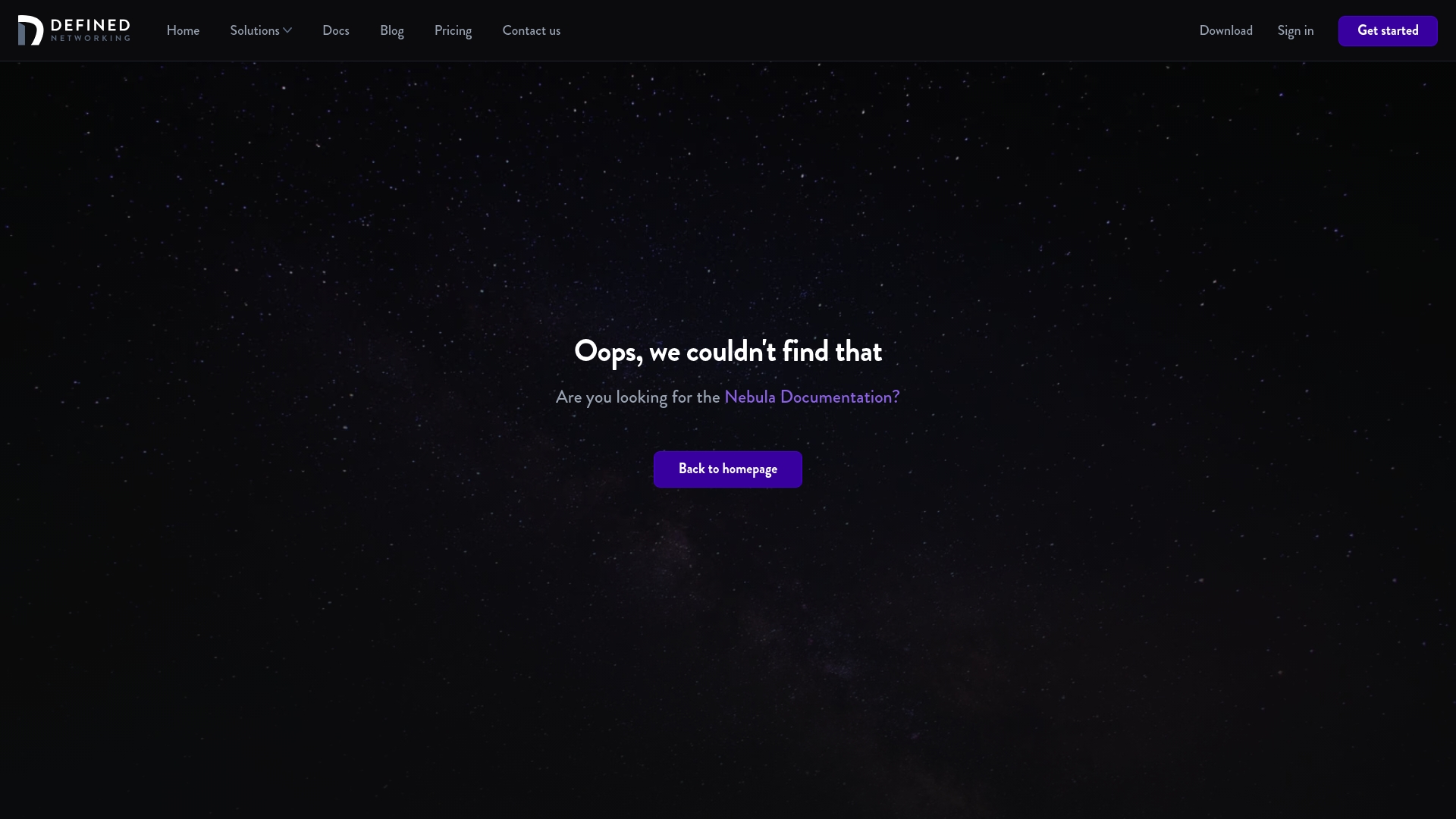 Defined Networking sponsor landing page advertised on LINUX Unplugged