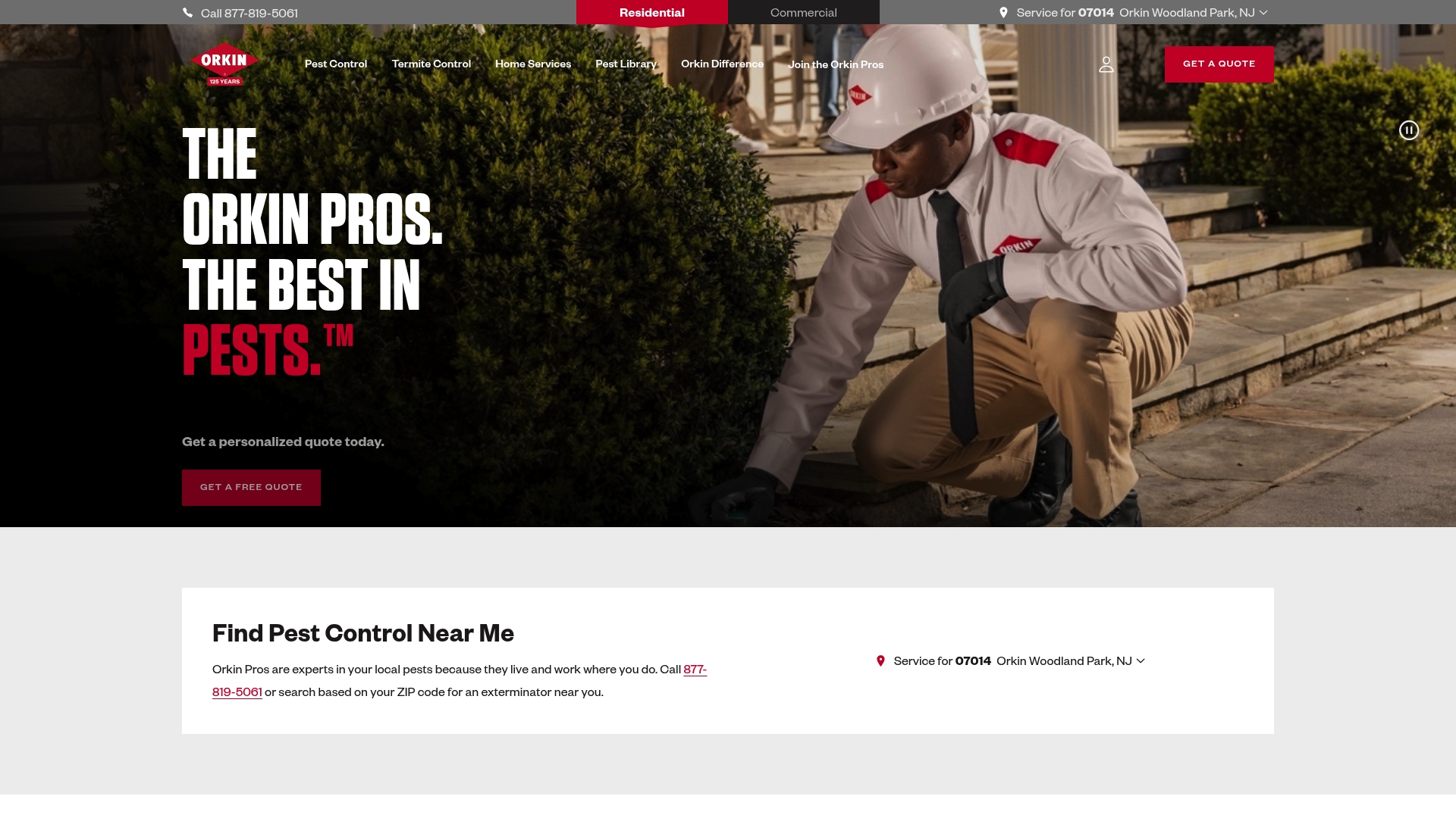 Orkin sponsor landing page advertised on The Dan Le Batard Show with Stugotz