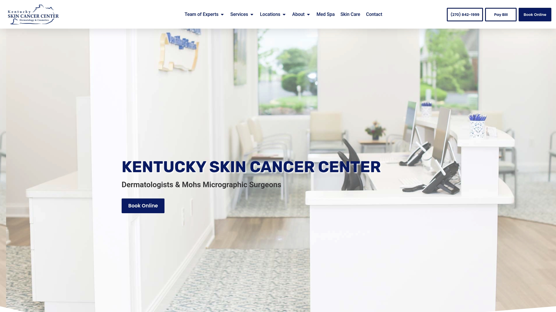 Kentucky Skin Cancer Center sponsor landing page advertised on KSR