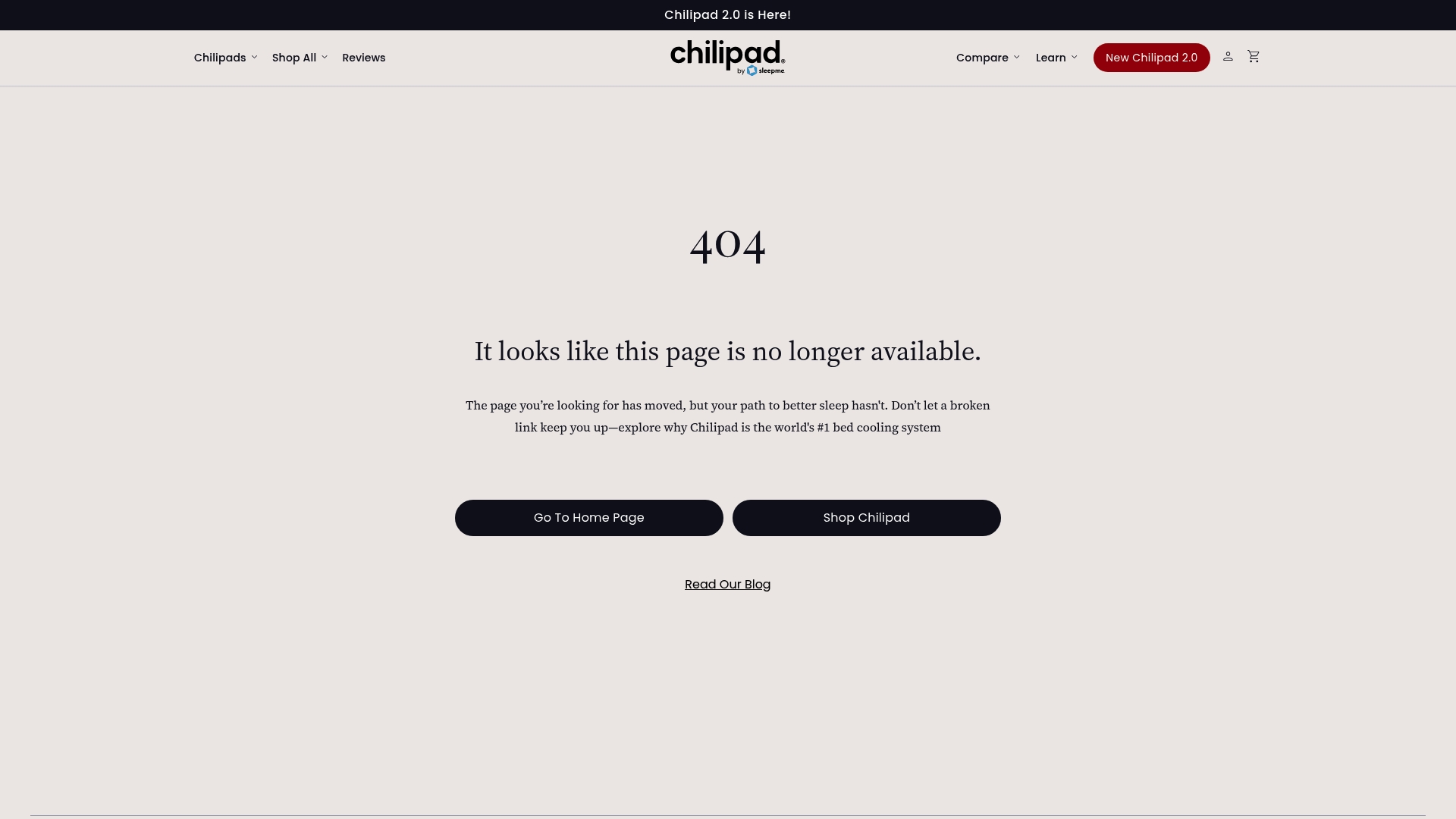 Sleep Me sponsor landing page advertised on Happier with Gretchen Rubin