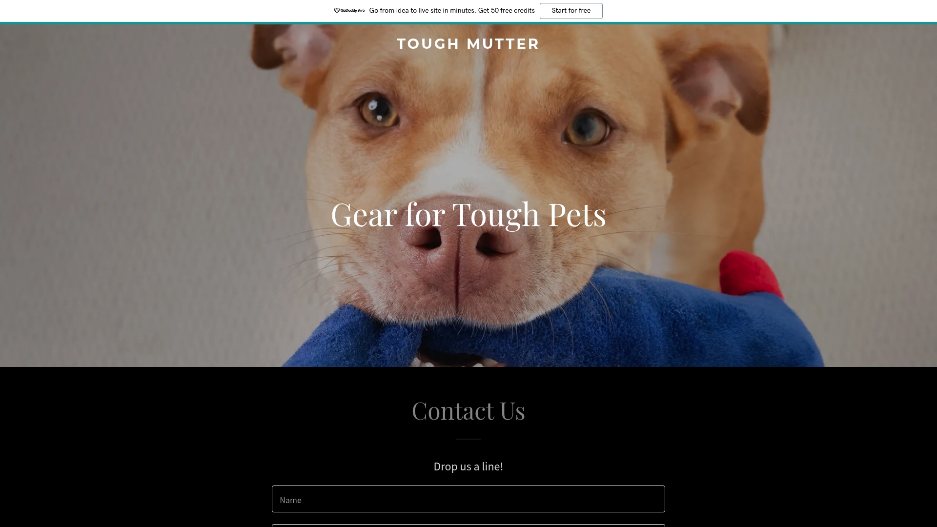 Tough Mudder sponsor landing page advertised on Adam Carolla Show