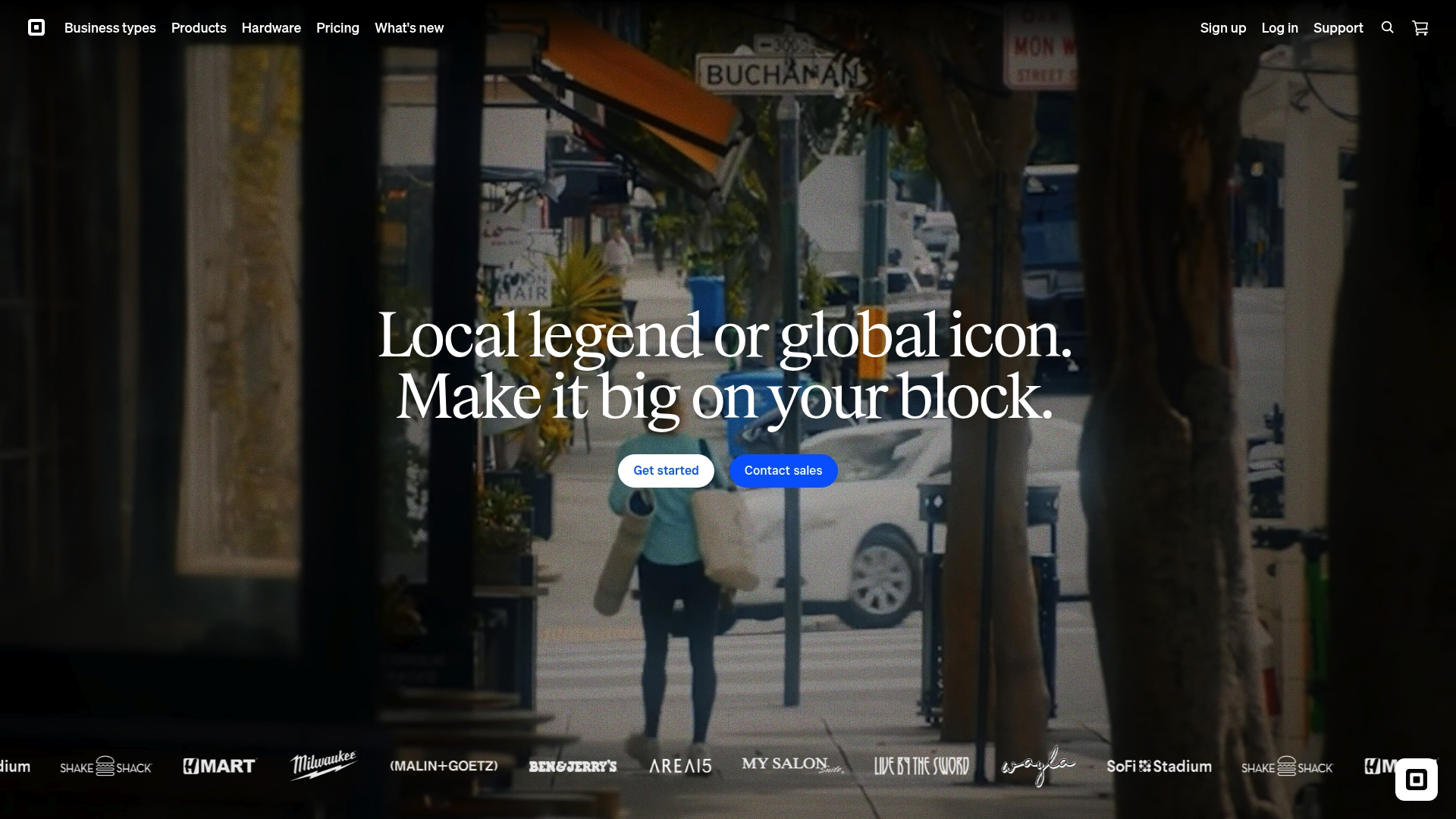 Square sponsor landing page advertised on Almost Athletes with Dude Perfect