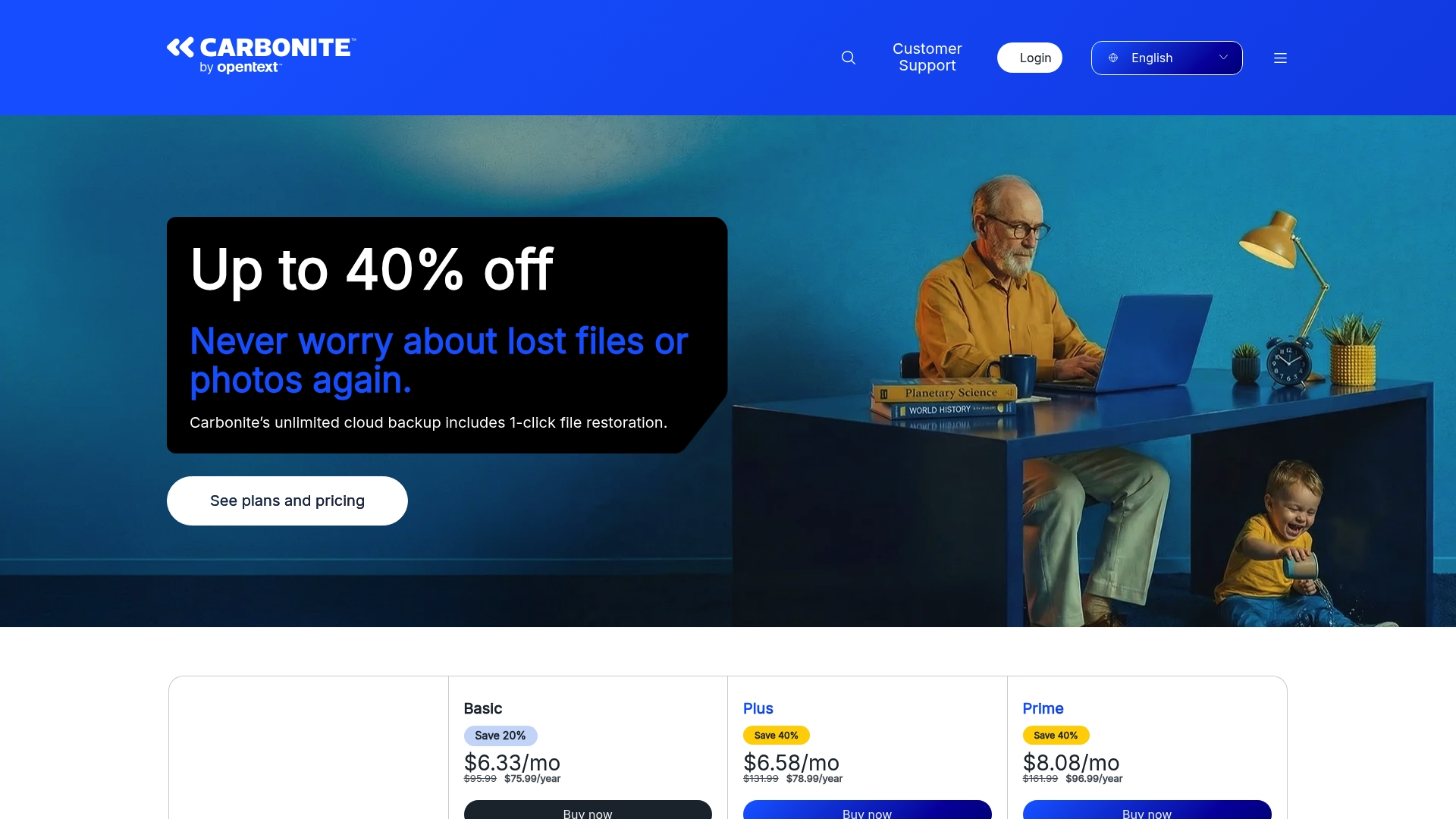 Carbonite sponsor landing page advertised on Adam Carolla Show