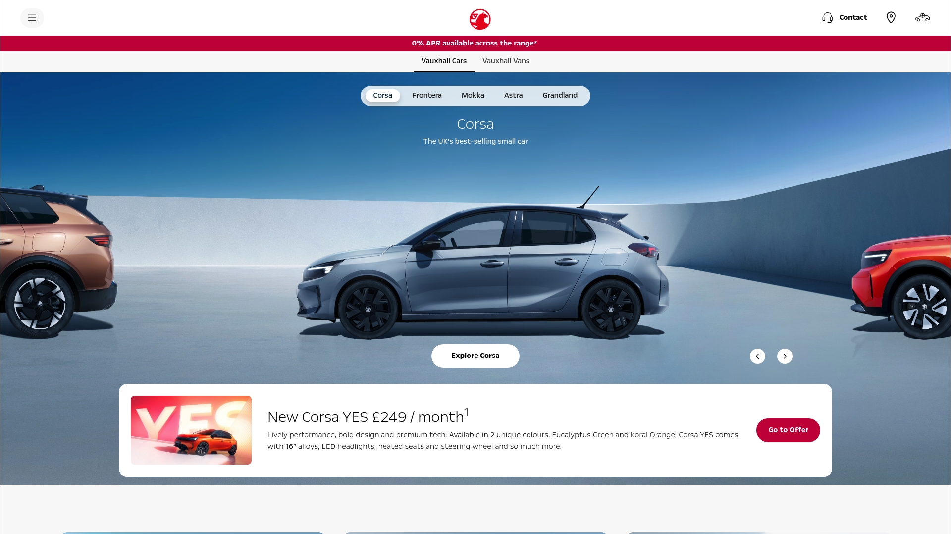 Vauxhall sponsor landing page advertised on The Rest Is Politics