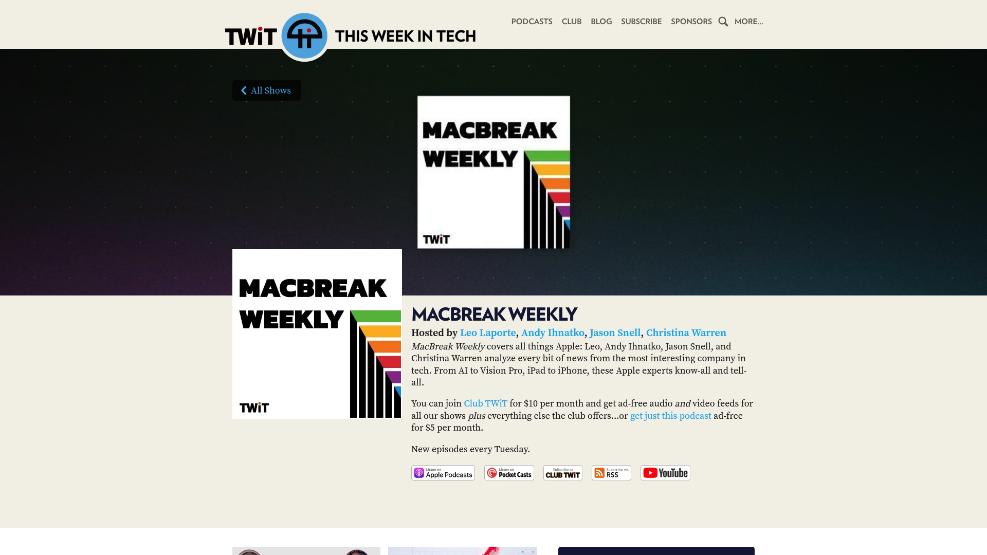 MacBreak Weekly sponsor landing page advertised on This Week in Tech (Audio)