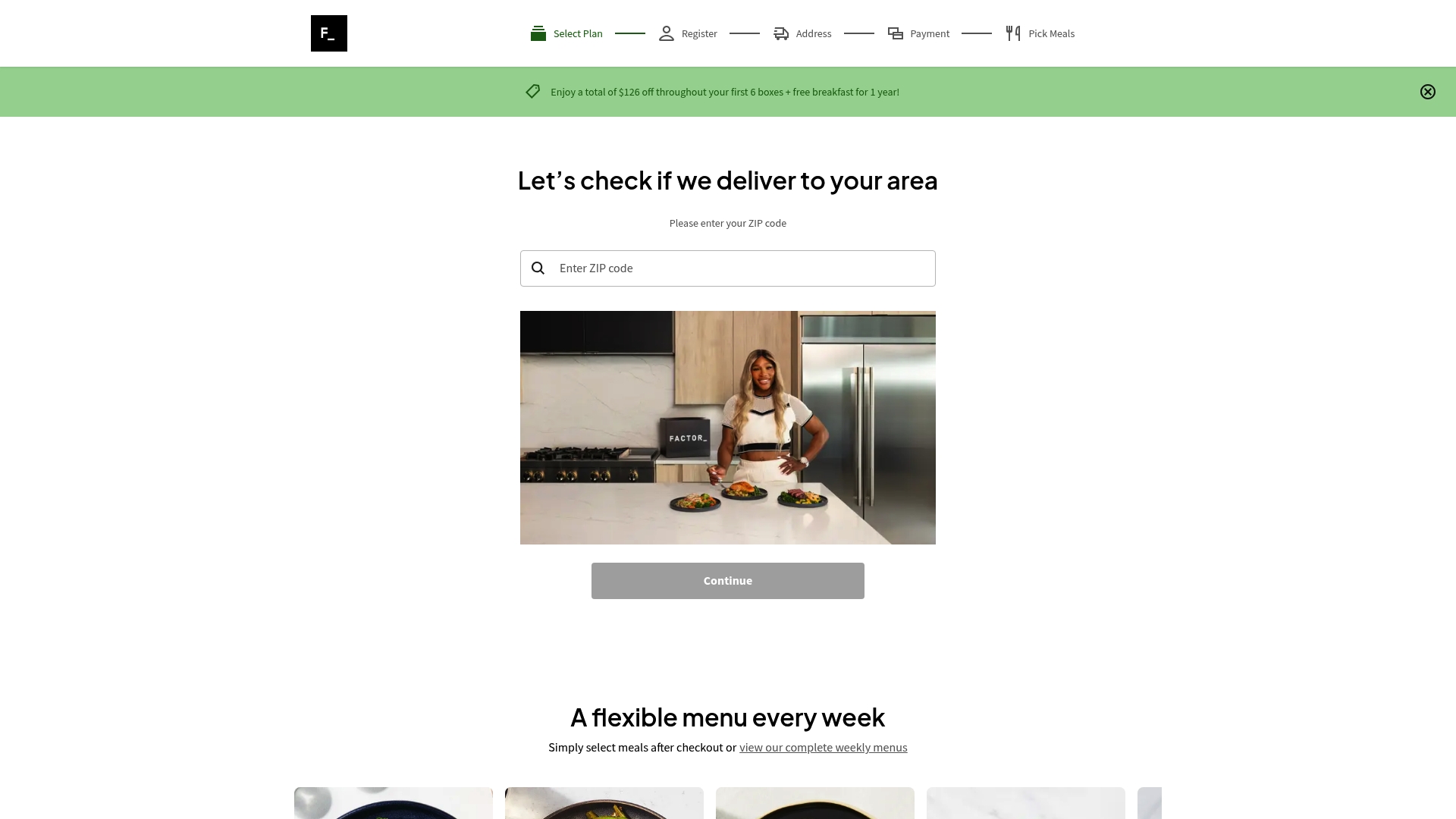 Factor sponsor landing page advertised on Bad Friends