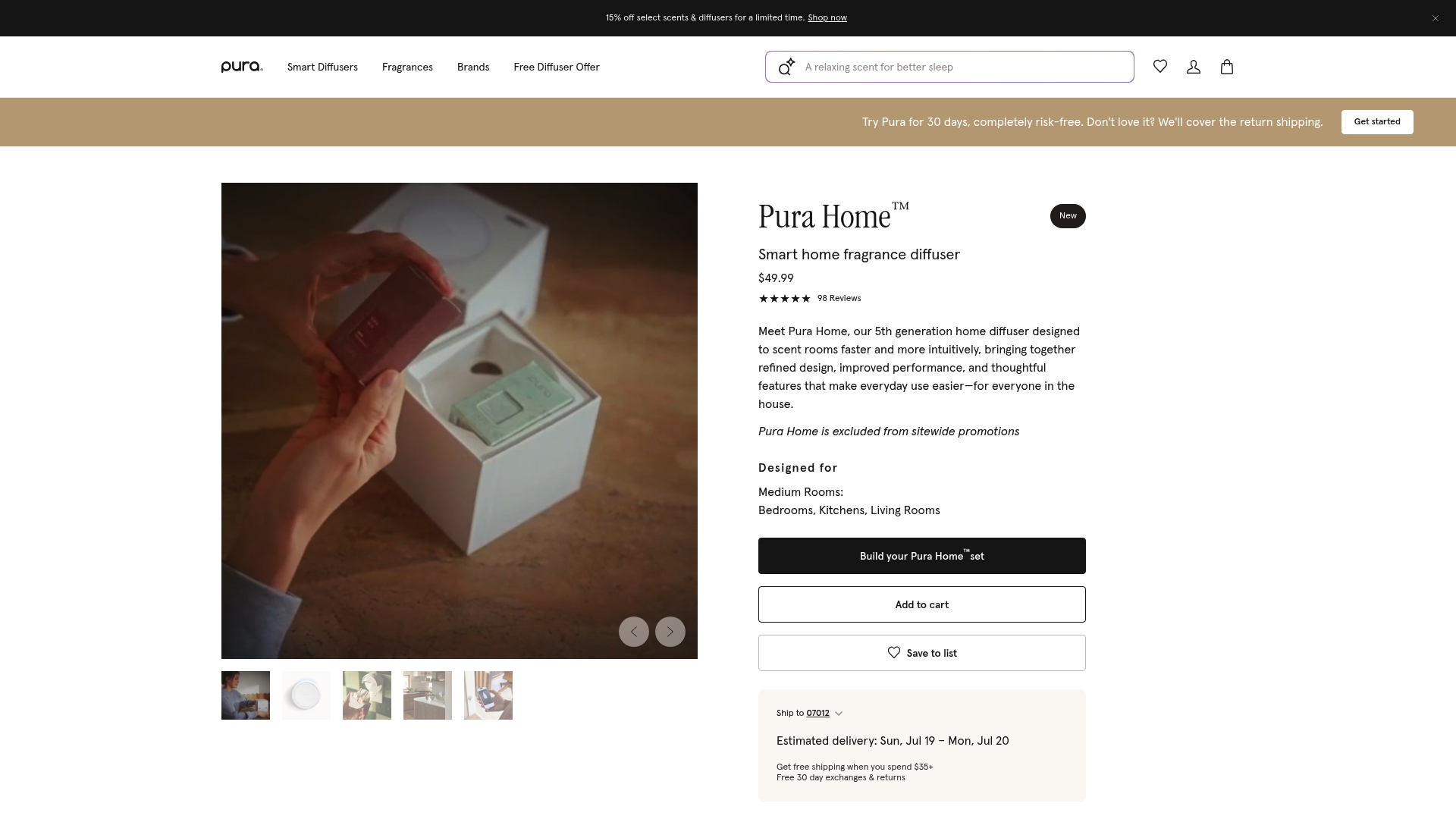 Pura sponsor landing page advertised on Pod Meets World