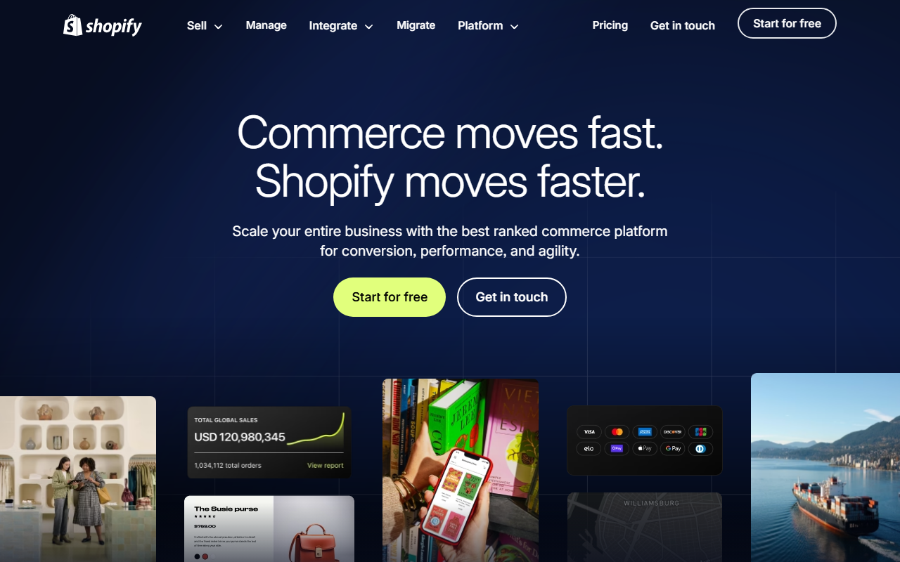 Shopify sponsor landing page advertised on The Commentary Magazine Podcast