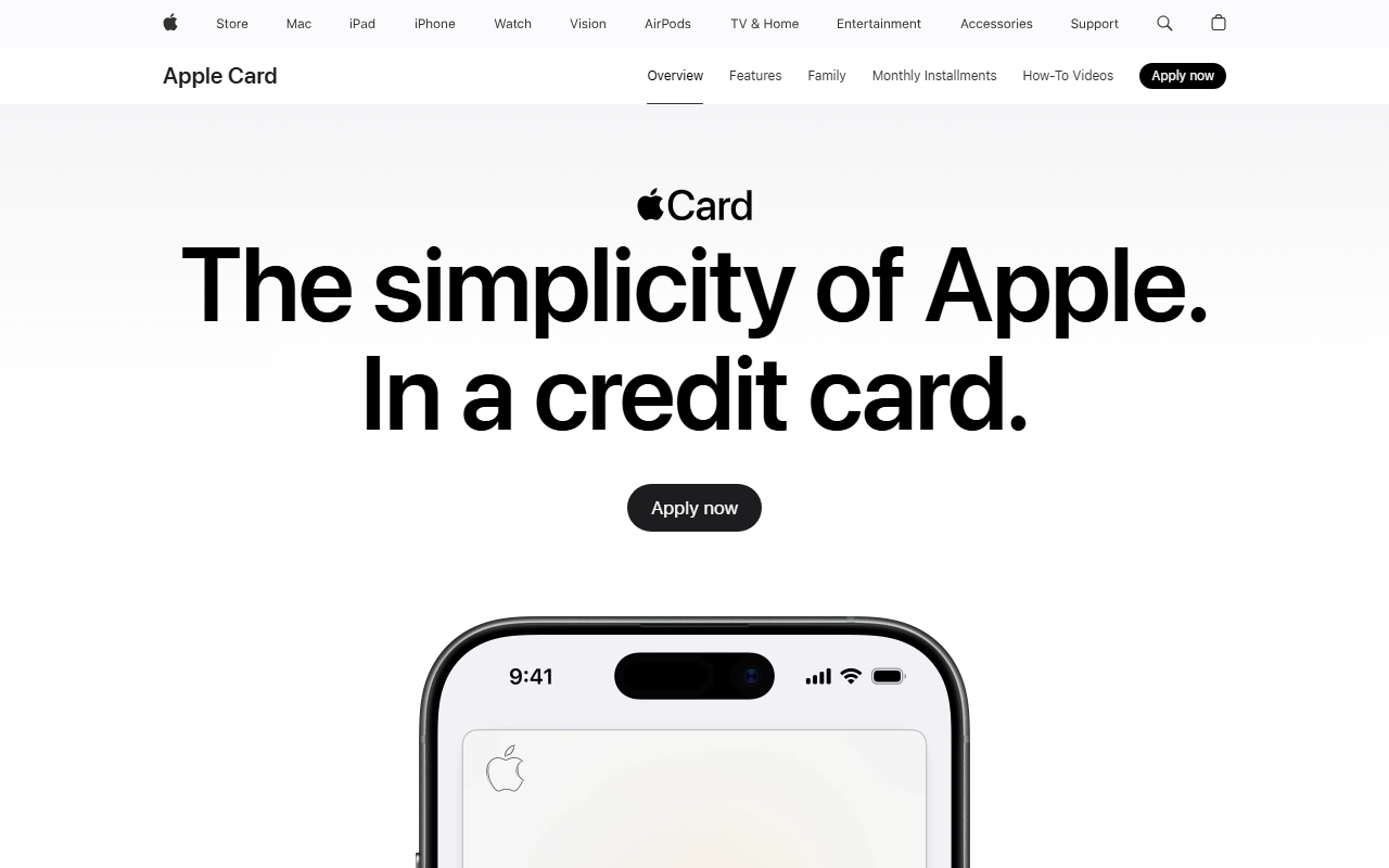 Apple Card sponsor landing page advertised on TED Talks Daily