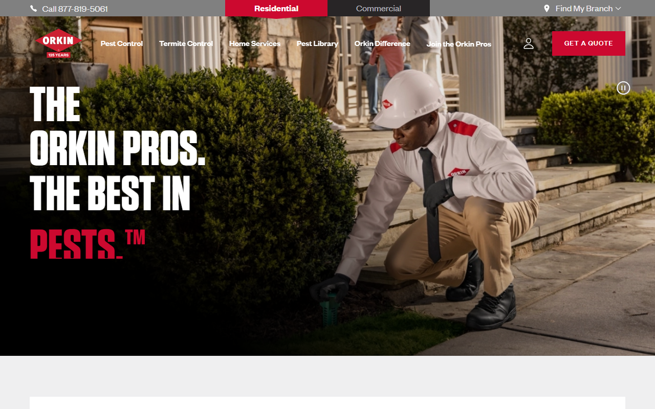 Orkin sponsor landing page advertised on Good Life Project