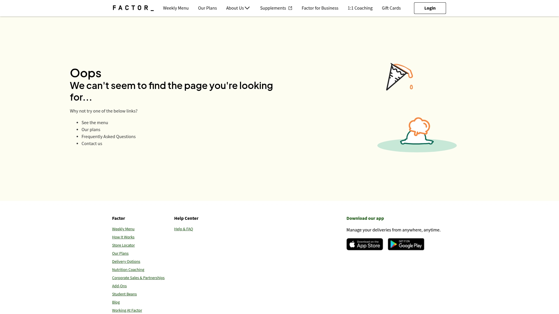 Factor sponsor landing page advertised on Stavvy's World