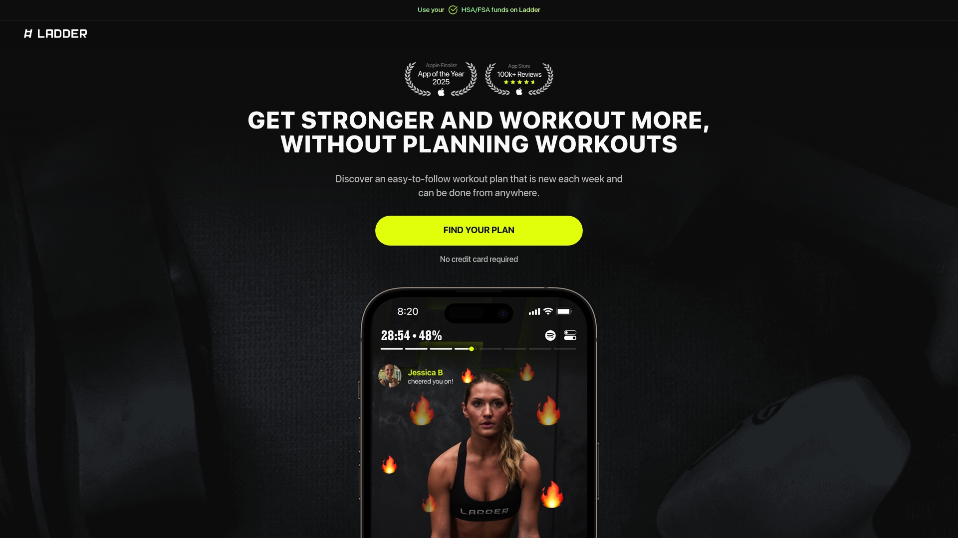 Ladder sponsor landing page advertised on The Toast