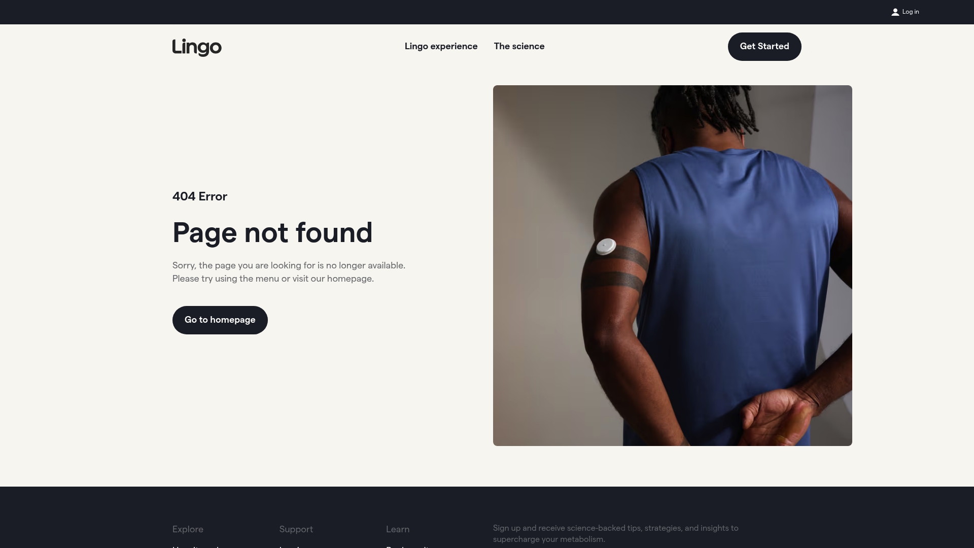 Lingo sponsor landing page advertised on Huberman Lab