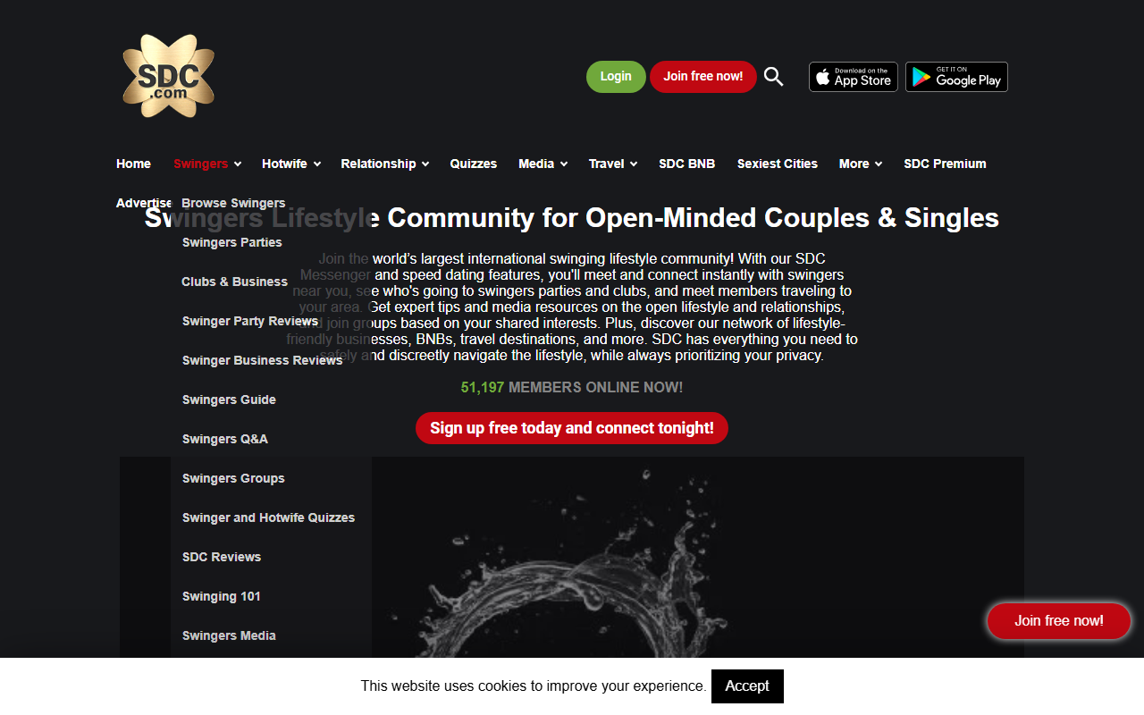 SDC.com sponsor landing page advertised on Strictly Anonymous Confessions