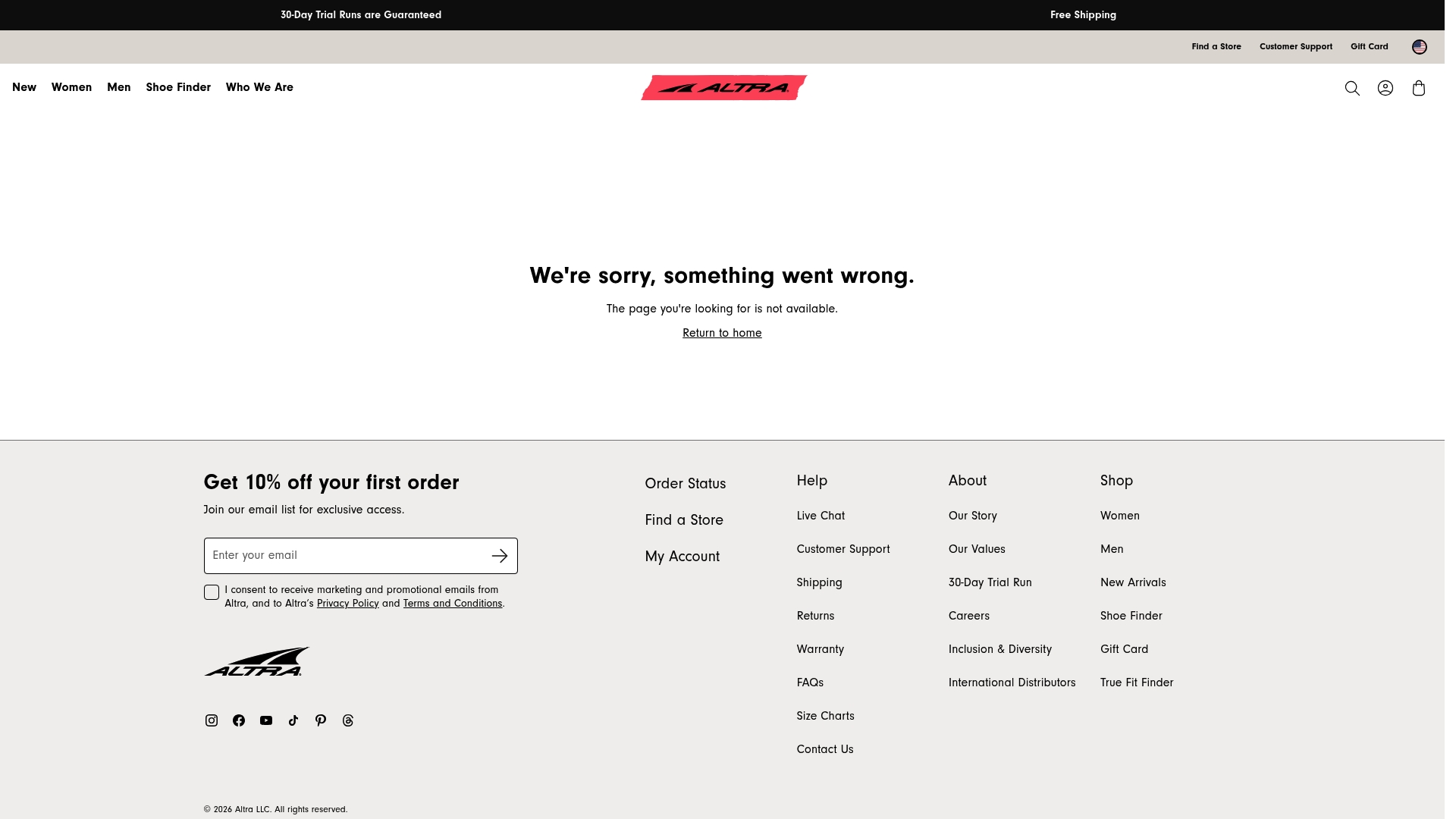 Ultra Running sponsor landing page advertised on On Purpose with Jay Shetty