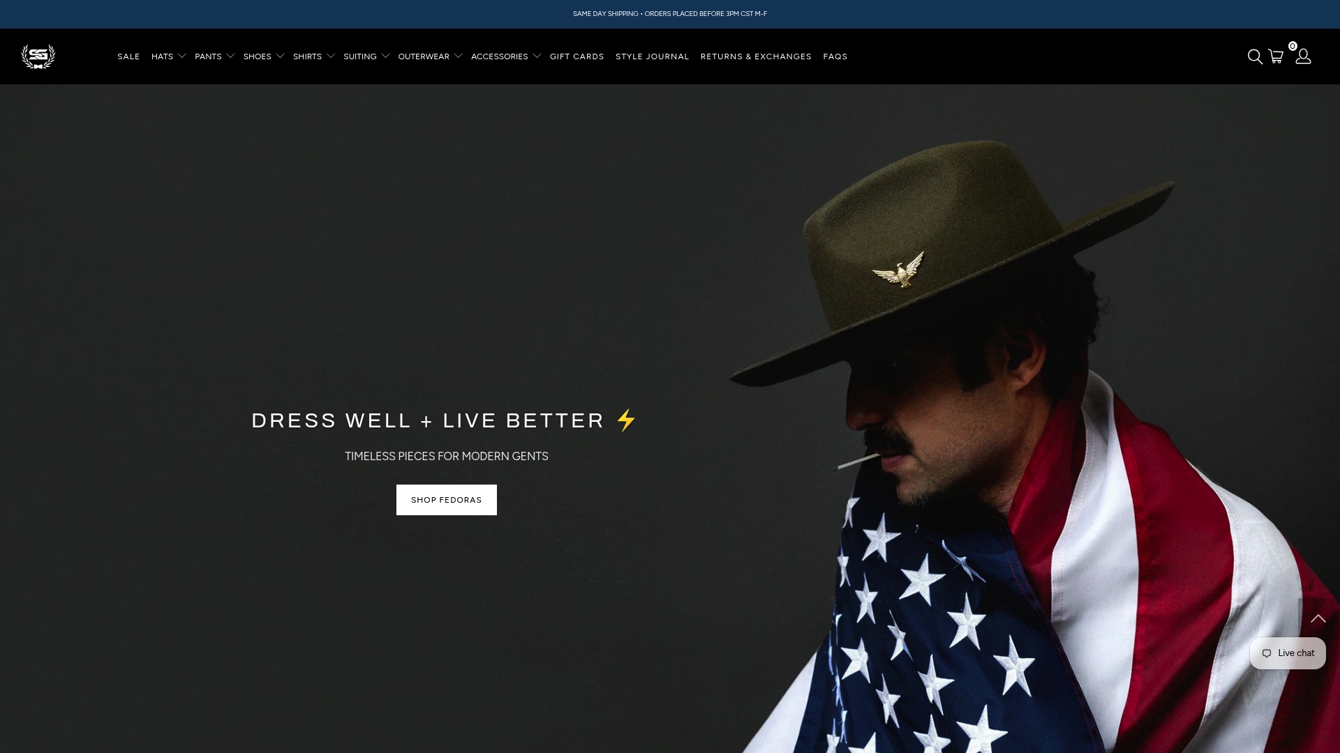 Southern Gents sponsor landing page advertised on The David Pakman Show