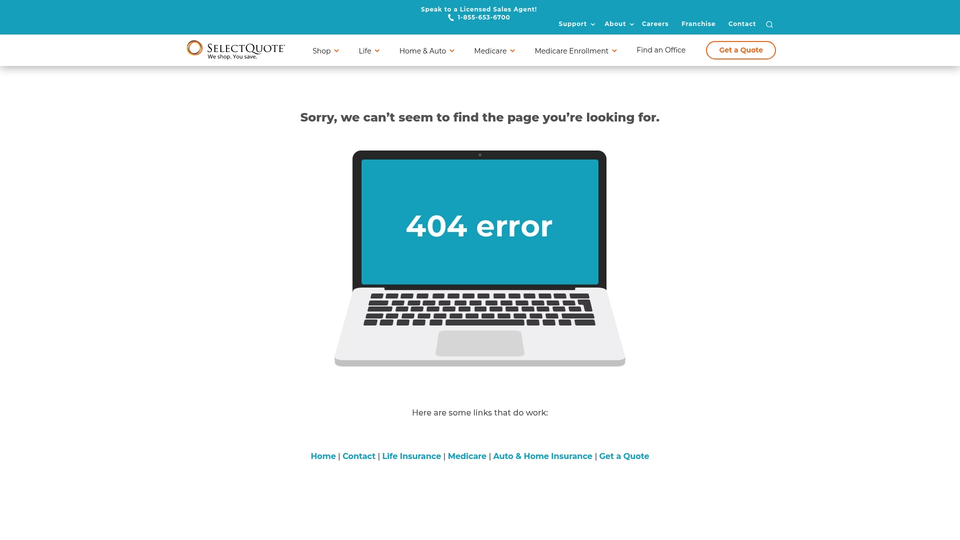 SelectQuote Life Insurance sponsor landing page advertised on Lovett or Leave It
