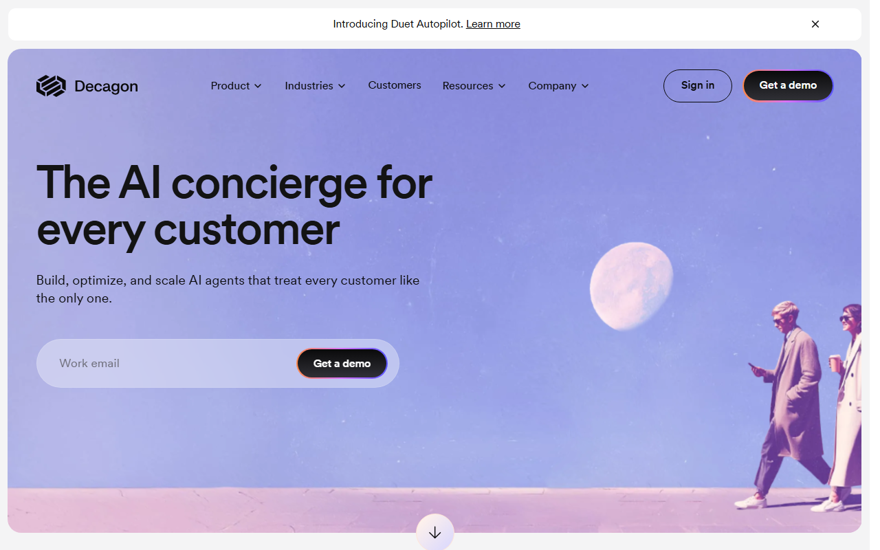Decagon sponsor landing page advertised on The James Altucher Show