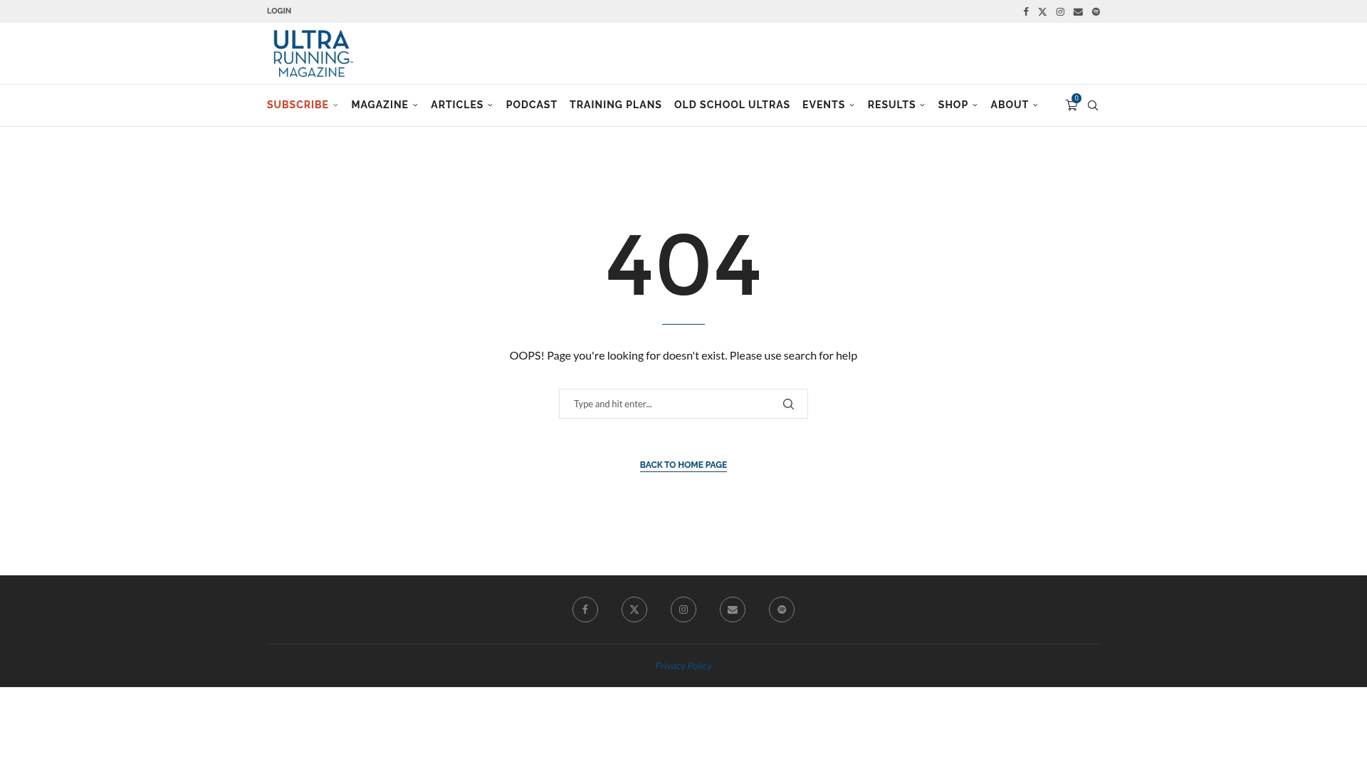 Ultra Running sponsor landing page advertised on Morning Brew Daily