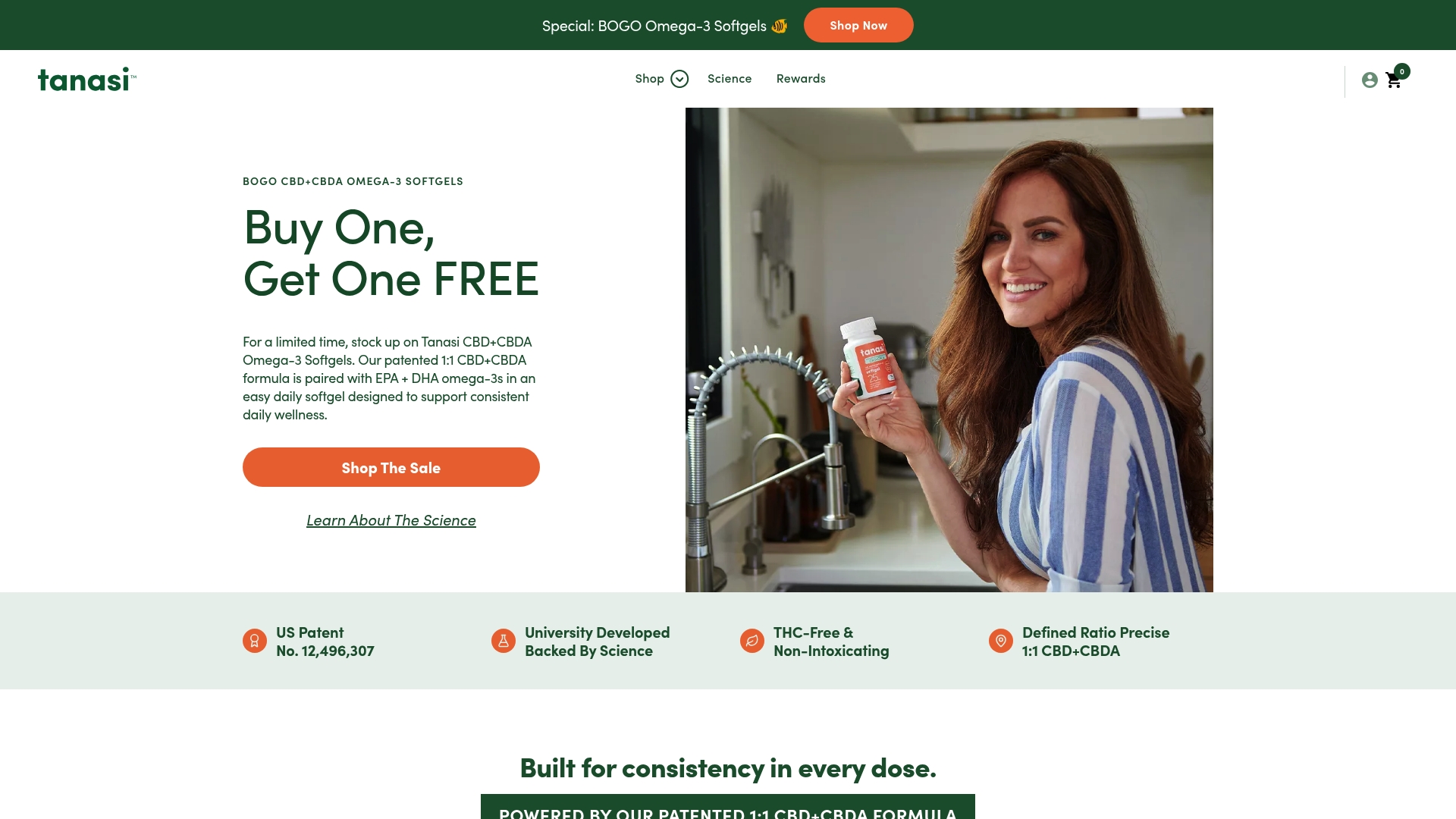 Tenasi sponsor landing page advertised on Good Life Project
